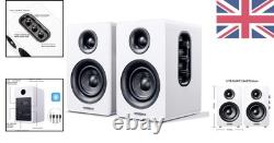 60W Hi-Fi Carbon Fiber Bluetooth Bookshelf Speakers with Dynamic Sound Quality