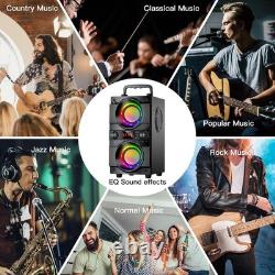 60W Portable Bluetooth Speaker with Double Subwoofer & LED Lights for Parties 60W Portable Bluetooth Speaker with Double Subwoofer & LED Lights for Parties