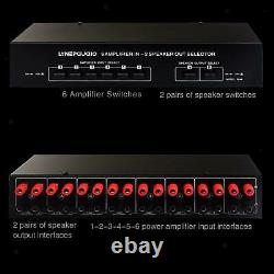 6 Amplifier in 2 Speaker Out Selector Speaker Switcher Selector Box Stereo Audio