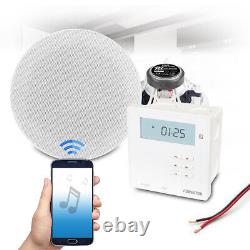 6 Ceiling Speaker System with Wall Mount Bluetooth FM Amplifier Stereo HiFi