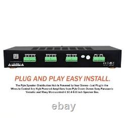 6 Channel High Power Stereo Speaker Selector with Volume Control PyleHome PSPVC6