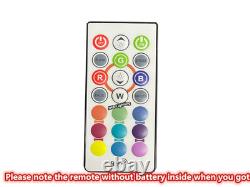 6pcs 6.5 RGB LED Car Loud Speaker Stereo Audio Ring Lights Remote+App Kit