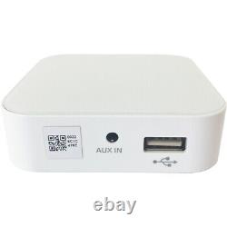 80W Mini WiFi Stereo Amplifier & 2x 60W White Wall Mounted Speaker Audio System
