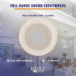 8-Zone Ceiling Speaker System with 16x PD MSLP50 5 Speakers Multi Room Audio