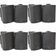 8x 120w Black Wall Mounted Stereo Speakers 6.5 8ohm Premium Home Audio Music