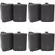 8x 180w Black Wall Mounted Stereo Speakers 8 8ohm Loud Premium Audio & Music