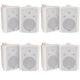 8x 180w White Wall Mounted Stereo Speakers 8 8ohm Loud Premium Audio & Music