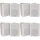 8x 90w White Wall Mounted Stereo Speakers 5.25 8ohm Quality Home Audio Music