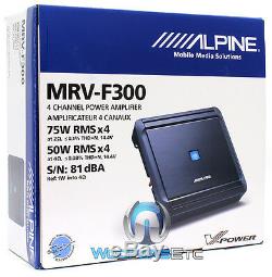 Alpine Mrv-f300 Amp 4channel 600w Max Car Speakers Components Tweeters Amplifier