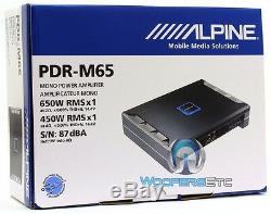 Alpine Pdr-m65 Monoblock 1300w Max Subwoofers Speakers Car Stereo Bass Amplifier
