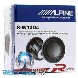 Alpine R-w10d4 10 2250w Woofer Dual 4-ohm Reinforced Subwoofer Bass Speaker New