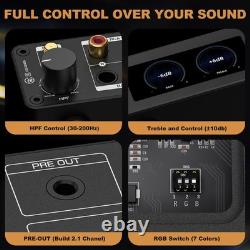 Ampapa D1 Bluetooth Amplifier HIFI TPA3255 Amp with VU Meters Display, HPF, Remote