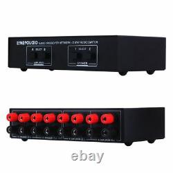 Audio Amplifier Switcher Box Speaker Selector 2 Way Passive Stereo Comparator