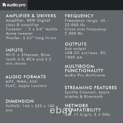 Audio Pro C10 Multi Room Speaker Gray Wifi Airplay Spotify