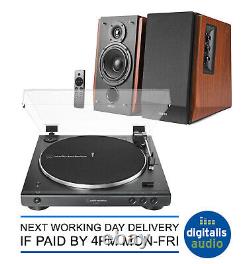 Audio-Technica AT-LP60XBT Turntable + Edifier R1700BT Brown Bluetooth Speakers