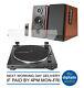 Audio-technica At-lp60xbt Turntable + Edifier R1700bt Brown Bluetooth Speakers