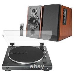 Audio-Technica AT-LP60XBT Turntable + Edifier R1700BT Brown Bluetooth Speakers