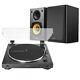 Audio-technica At-lp60x Turntable + Edifier R1010bt Black Bluetooth Speakers