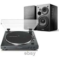 Audio-Technica AT-LP60X Turntable and Edifier R1280T Black Speakers