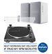 Audio-technica At-lp60x Turntable And Edifier R1280t White Speakers