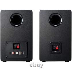 Audio Technica AT-SP3X Powered Bookshelf Speakers with Bluetooth Black