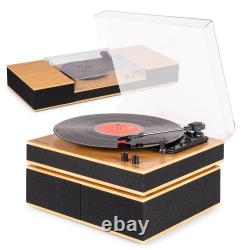 Audizio Tupelo Vinyl Record Player with Stereo Speakers & Bluetooth Home Audio