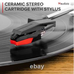 Audizio Tupelo Vinyl Record Player with Stereo Speakers & Bluetooth Home Audio