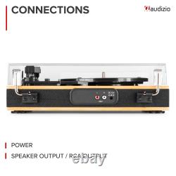 Audizio Tupelo Vinyl Record Player with Stereo Speakers & Bluetooth Home Audio