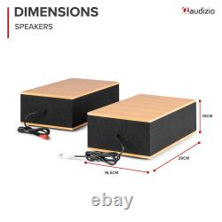 Audizio Tupelo Vinyl Record Player with Stereo Speakers & Bluetooth Home Audio