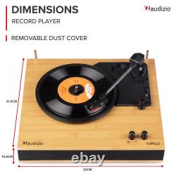 Audizio Tupelo Vinyl Record Player with Stereo Speakers & Bluetooth Home Audio