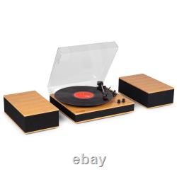 Audizio Tupelo Vinyl Record Player with Stereo Speakers & Bluetooth Home Audio