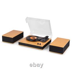 Audizio Tupelo Vinyl Record Player with Stereo Speakers & Bluetooth Home Audio