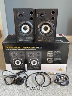 BEHRINGER MS20 Digital 20 Watt Stereo Near Field Monitor Audio Speakers
