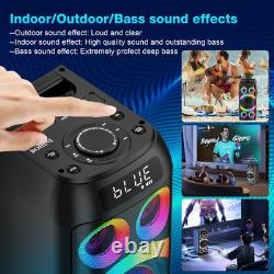 BOHINI Bluetooth Speaker, 160W Peak Powerful Loud Stereo Sound Deep Black