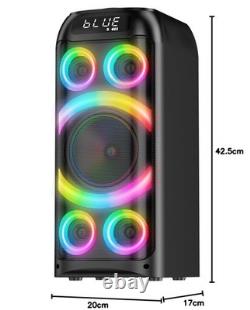 BOHINI Bluetooth Speaker, 160W Peak Powerful Loud Stereo Sound Deep Black
