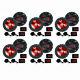Boss 6.5 350w Car 2 Way Component Car Audio Speakers System Red Stereo (6 Pack)