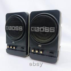 BOSS MA-12 AV Pair Powered Monitor Speakers AV Audio Compact Stereo Tested BD202