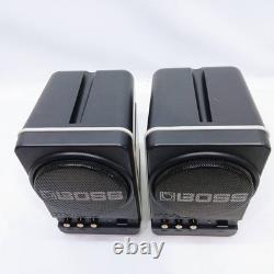 BOSS MA-12 AV Pair Powered Monitor Speakers AV Audio Compact Stereo Tested BD202