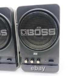 BOSS MA-12 AV Pair Powered Monitor Speakers AV Audio Compact Stereo Tested BD202