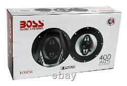 BOSS NX654 6.5 400W 4-Way Car Audio Coaxial Speakers Stereo 4 Ohm (12 Pack)