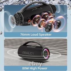 BT Speaker Wireless Stereo Speaker With 80W Booming Sound Colorful Lights