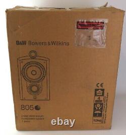 B&W 805s stereo speakers in cherrywood boxed with packaging ideal audio