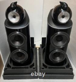 B&W Bowers & Wilkins 801 D4 stereo speakers in Gloss Black boxed idea audio