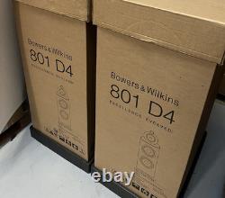 B&W Bowers & Wilkins 801 D4 stereo speakers in Gloss Black boxed idea audio