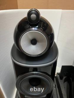 B&W Bowers & Wilkins 801 D4 stereo speakers in Gloss Black boxed idea audio