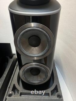 B&W Bowers & Wilkins 801 D4 stereo speakers in Gloss Black boxed idea audio