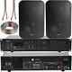 Bluetooth 400w Sound System 4x Black 200w Wall Speaker Channel Hifi Amplifier