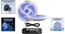 Bluetooth 5.0 6.5 Marine Speakers 240W Slim Outdoor Audio with LED Feature