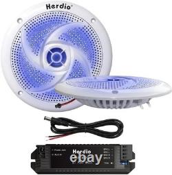 Bluetooth 5.0 6.5 Marine Speakers 240W Slim Outdoor Audio with LED Feature