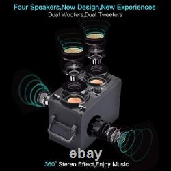 Bluetooth 5.0 Heavy Bass Speaker with LED Lights for Outdoor Entertainment